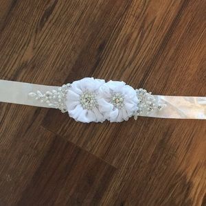 Handmade bridal sash/belt